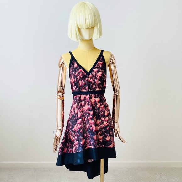 Proenza Schouler Dresses & Skirts - Proenza Scouler Watermelon Pink Plunge V Neck Mini Dress SZ XS/S